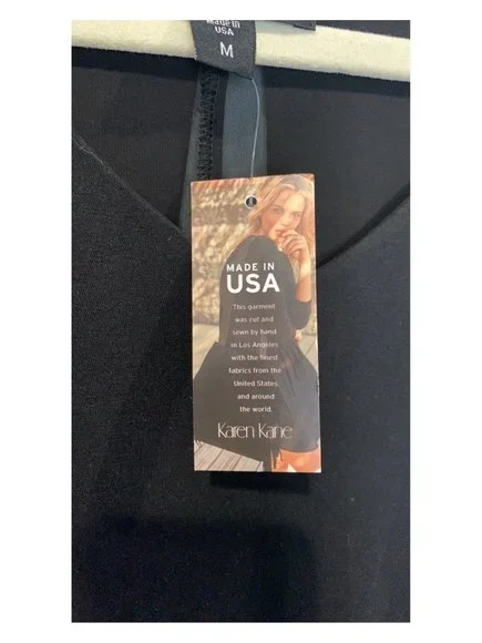 Karen Kane Black Split Front Blouse Tunic Women's Size Medium - Picture 6 of 11